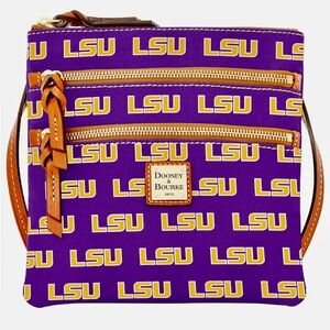 NEW LSU Dooney & Bourke Purse Authentic Purple Gold Crossbody purse
